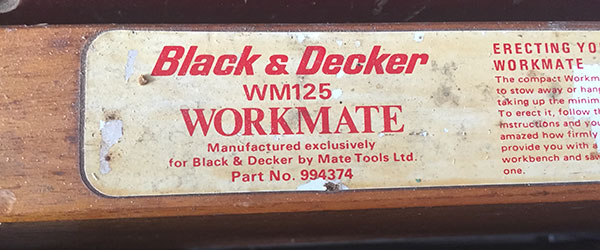Black and Decker WM125 - Workmate Type 1 